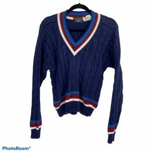 Peninsula Womens V Neck Pullover Sweaters Small